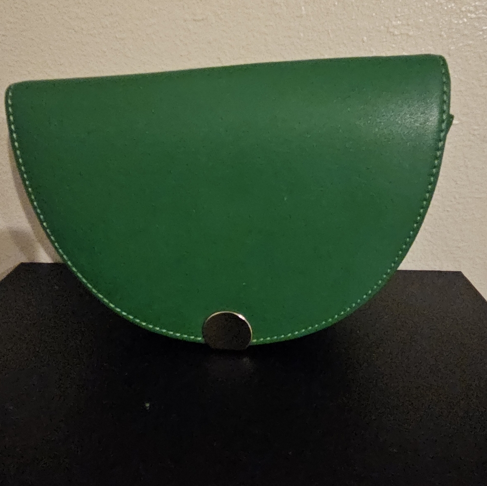 Green Leather Clutch